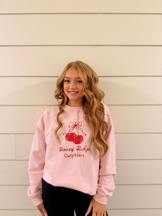 Cherry Bow Honey Ridge Sweatshirt